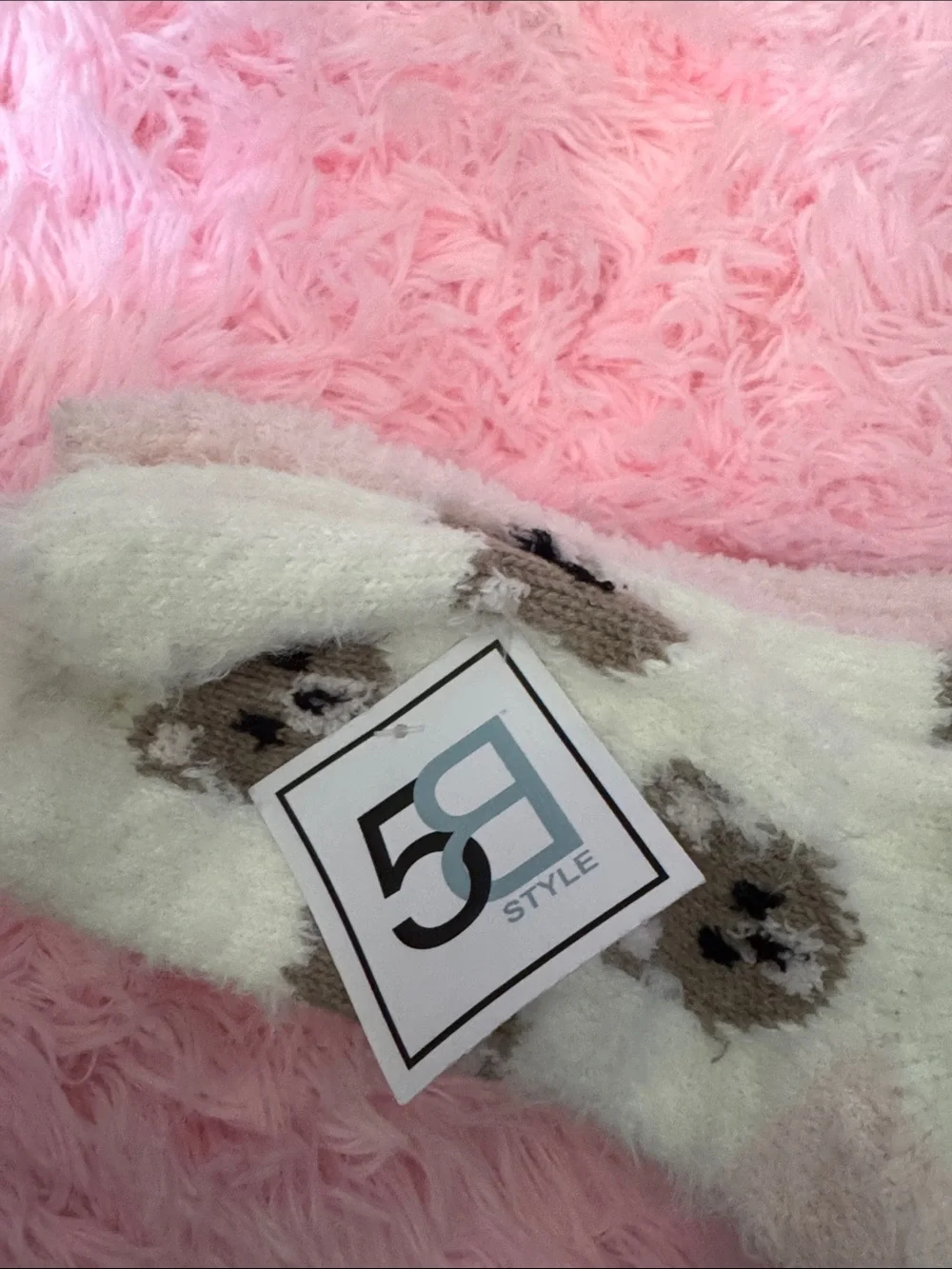 Cozy Pink & Cream Fuzzy Socks - 3 Pack